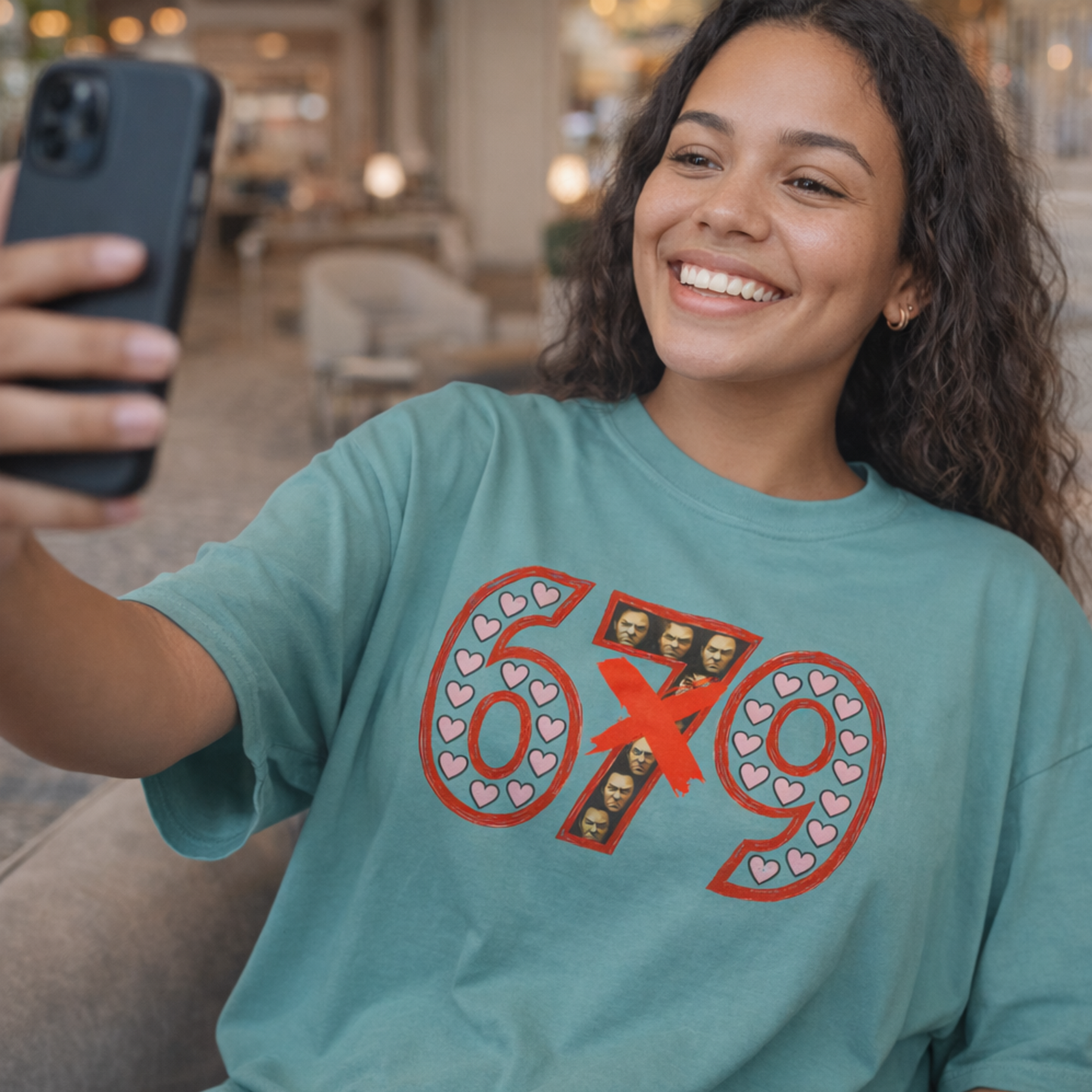 67 Valentine Sarcasm T-Shirt Funny Anti-Romantic Number Design | Unisex Garment-Dyed Tee
