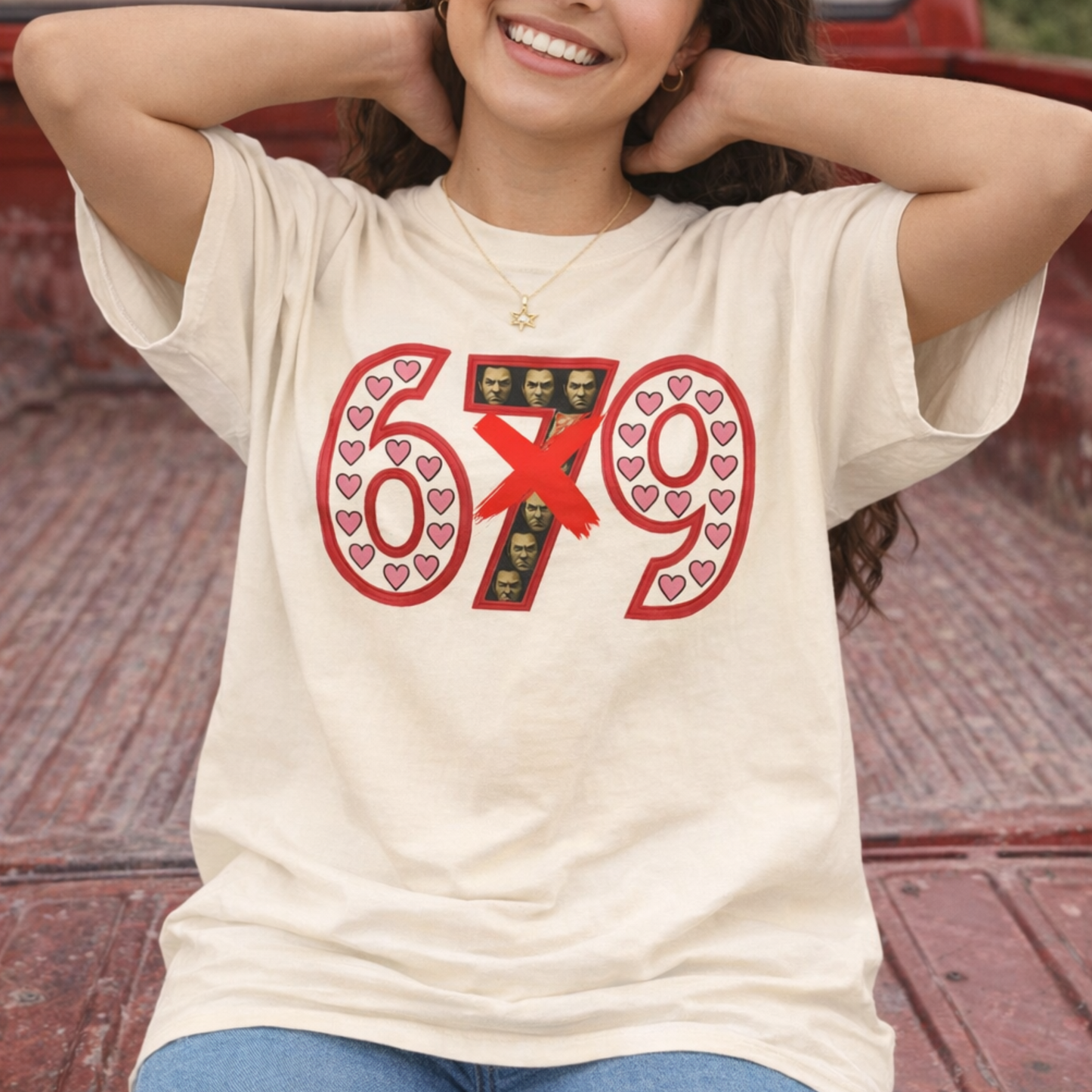 67 Valentine Sarcasm T-Shirt Funny Anti-Romantic Number Design | Unisex Garment-Dyed Tee