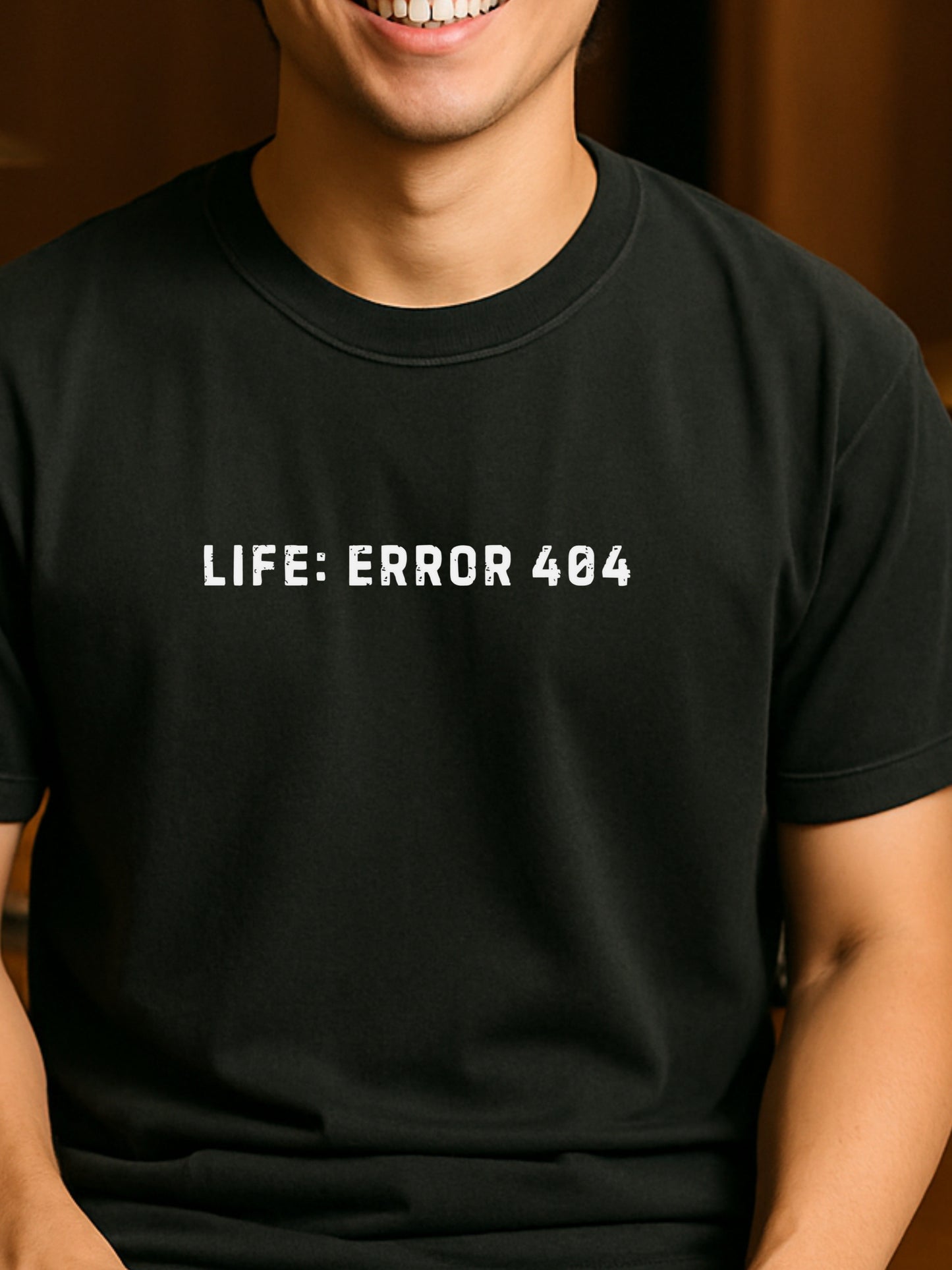 Error 404 Life Not Found T-shirt | Sarcastic Adult Humor CottonTee