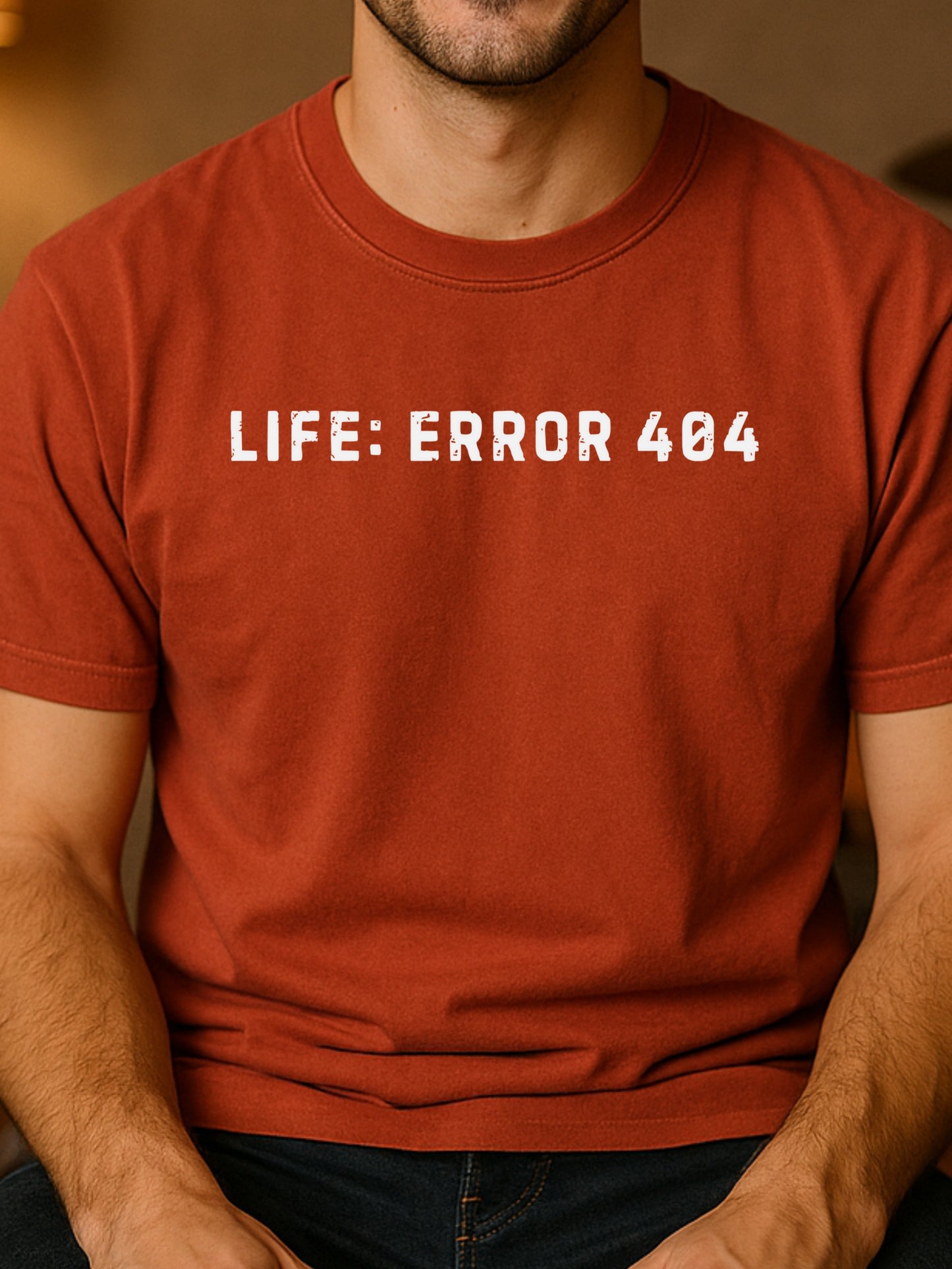 Error 404 Life Not Found T-shirt | Sarcastic Adult Humor CottonTee
