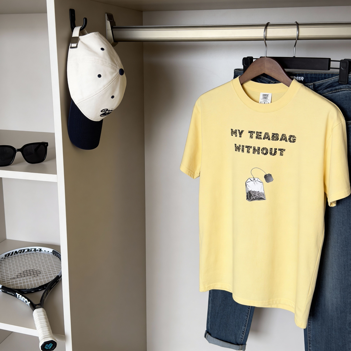 Funny Couple Shirts | Tea Bag Cup Valentine/Anniversary Matching Relationship Garment-Dyed T-shirt #1 of 2 For Him