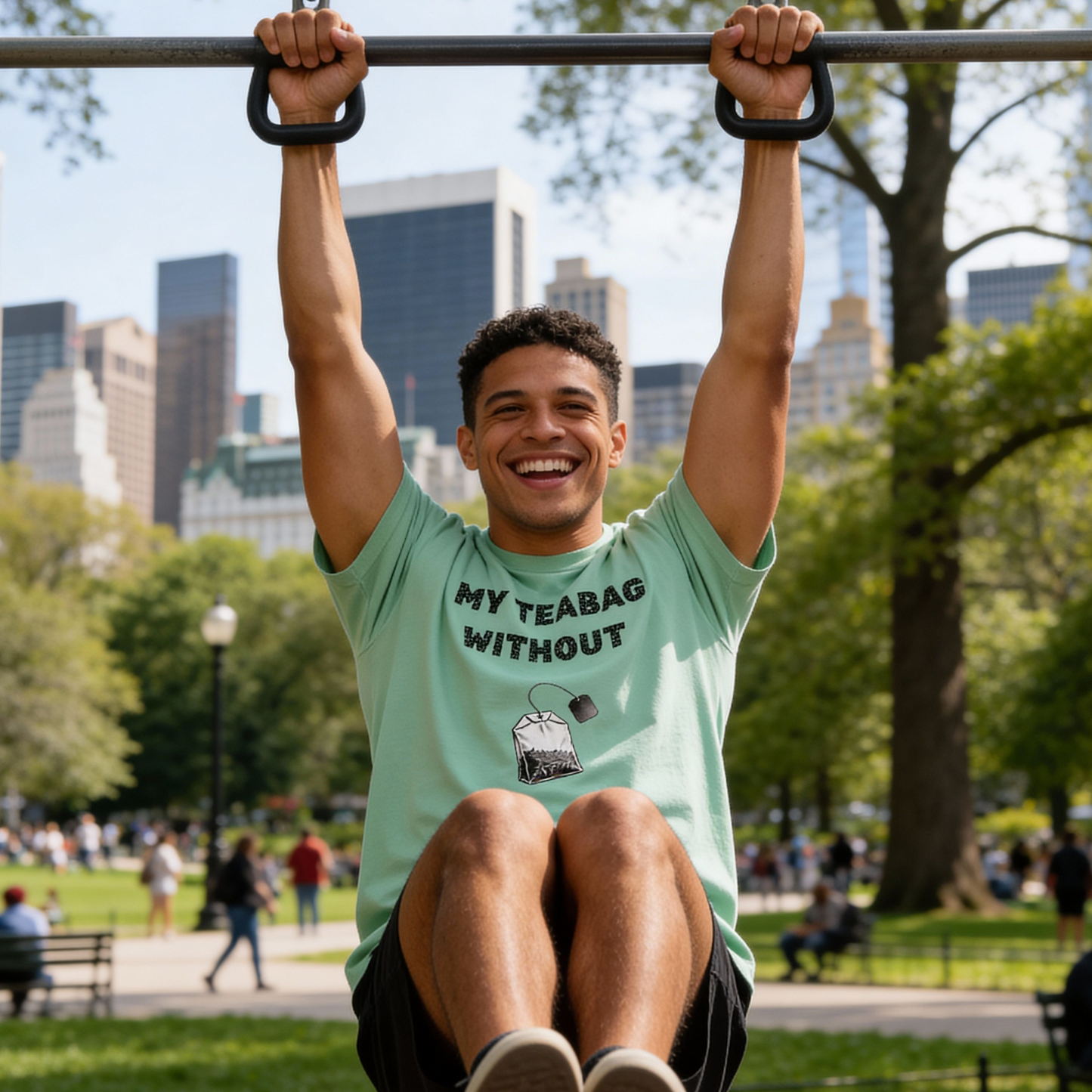 Funny Couple Shirts | Tea Bag Cup Valentine/Anniversary Matching Relationship Garment-Dyed T-shirt #1 of 2 For Him