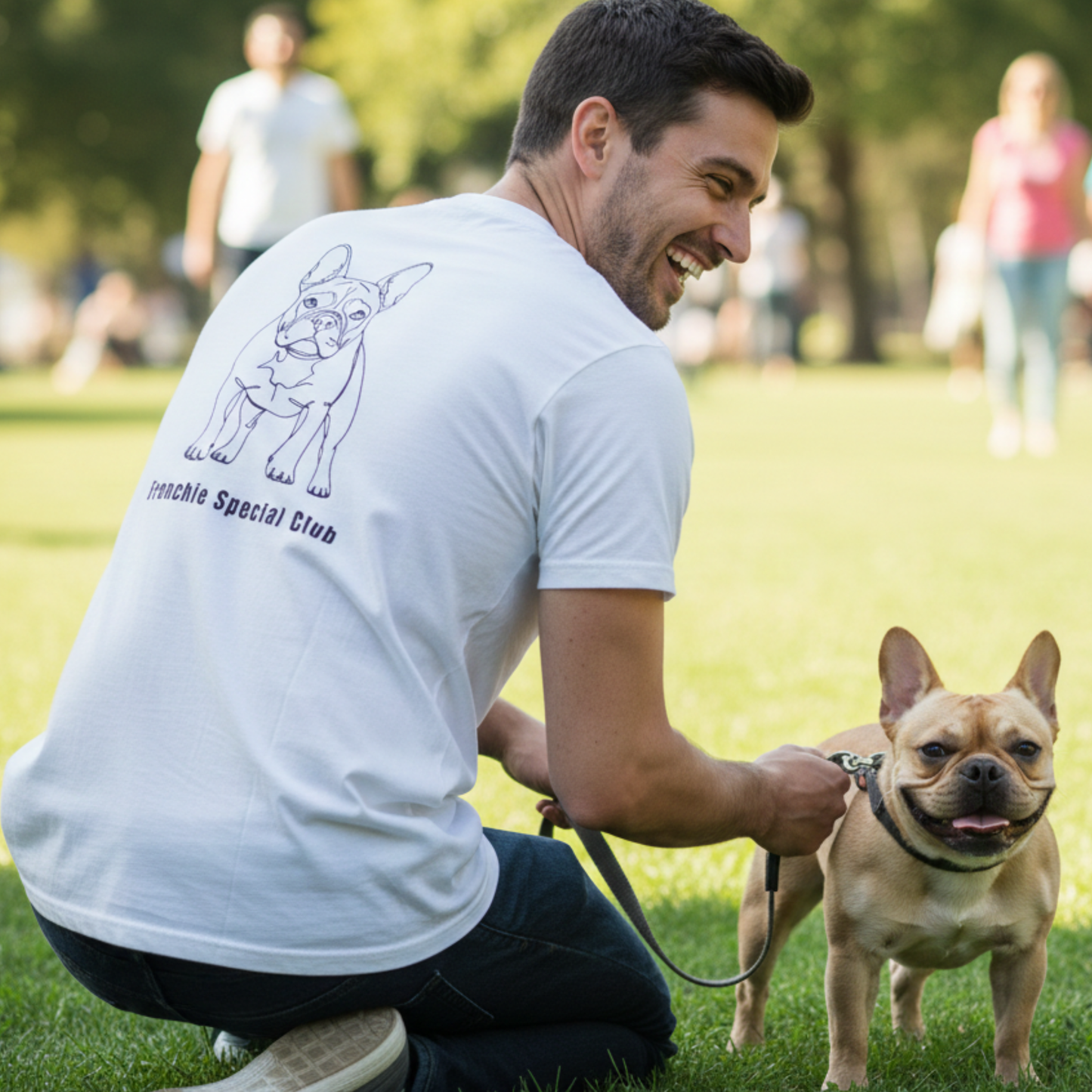 Frenchie Farting Club Shirt Funny Bulldog Dog Humor Front and Back Print Garment-Dyed Tee