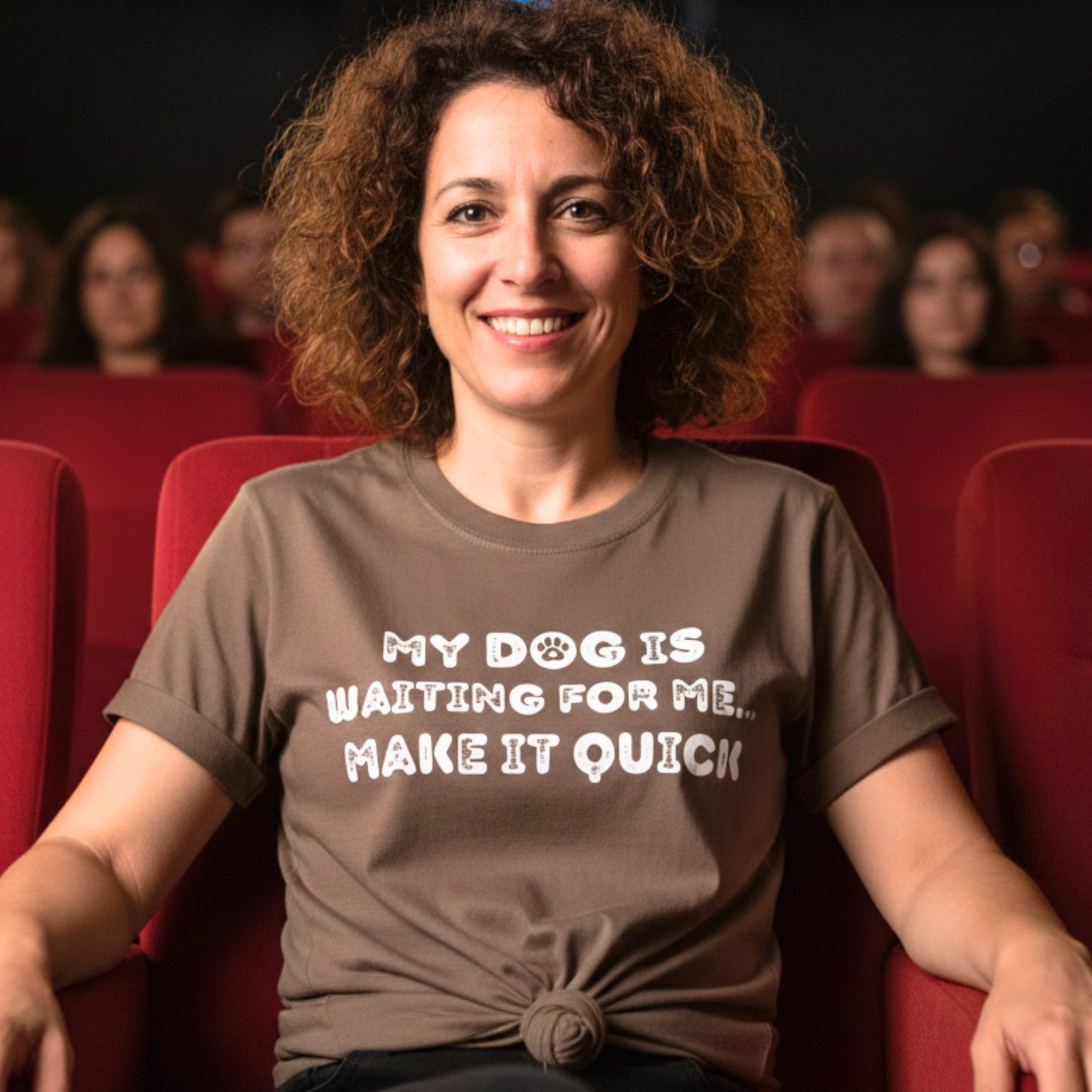 My Dog Is Waiting Make It Quick T-shirt | Funny Dog Mom Sarcastic Pet Lover Tee Sarcastic Mem