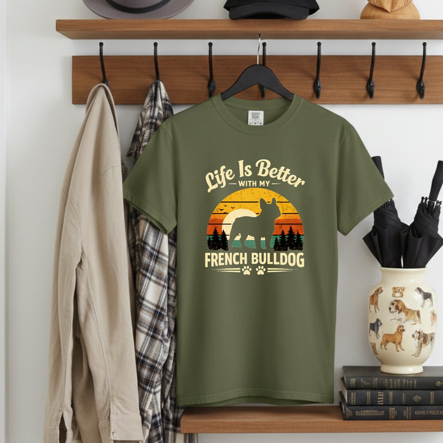 Life Is Better With My French Bulldog T-shirt | Dog Mom Pet Lover | T-Shirt