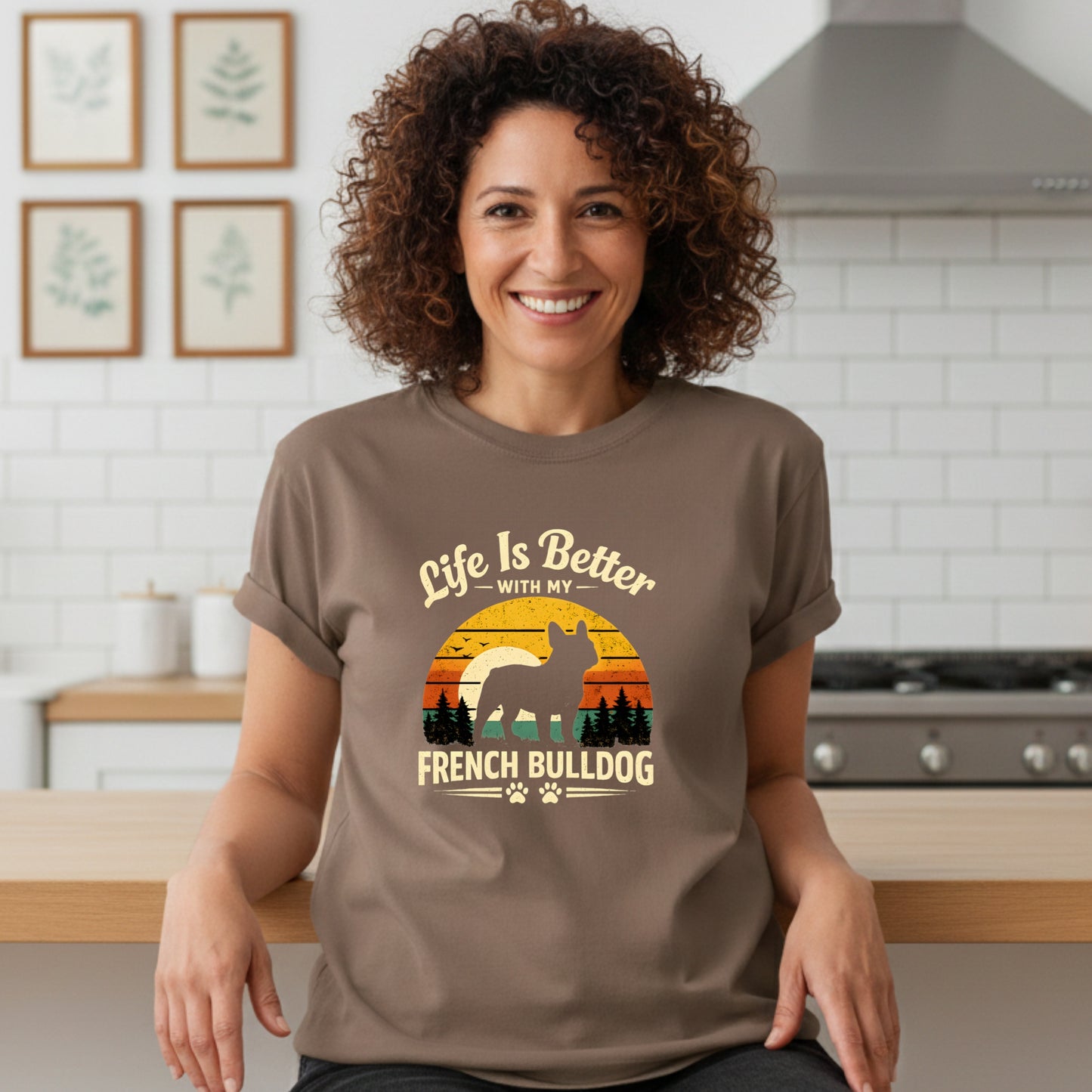 Life Is Better With My French Bulldog T-shirt | Dog Mom Pet Lover | T-Shirt