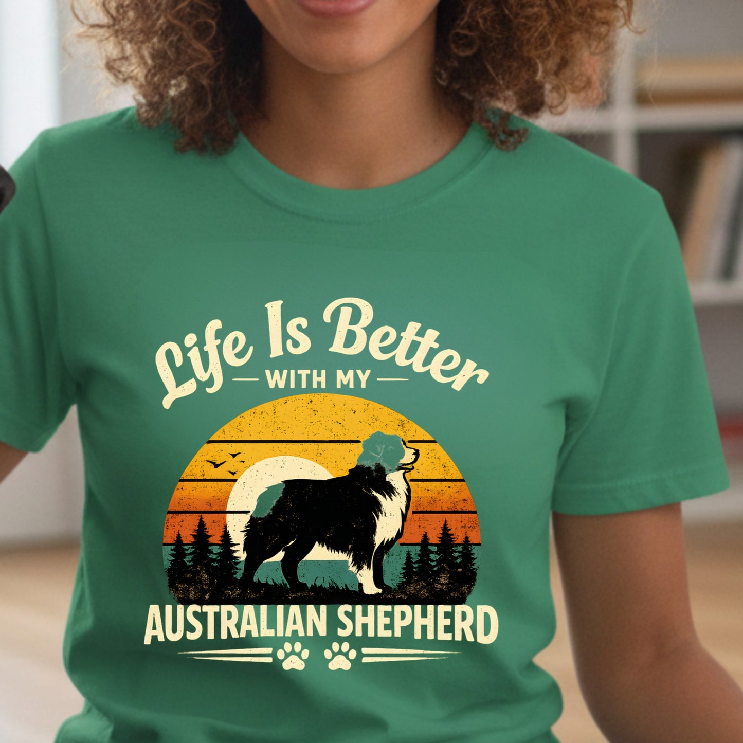 Life Is Better With My Australian Shepherd T-shirt | Dog Mom Pet Lover Comfort Colors T-Shirt