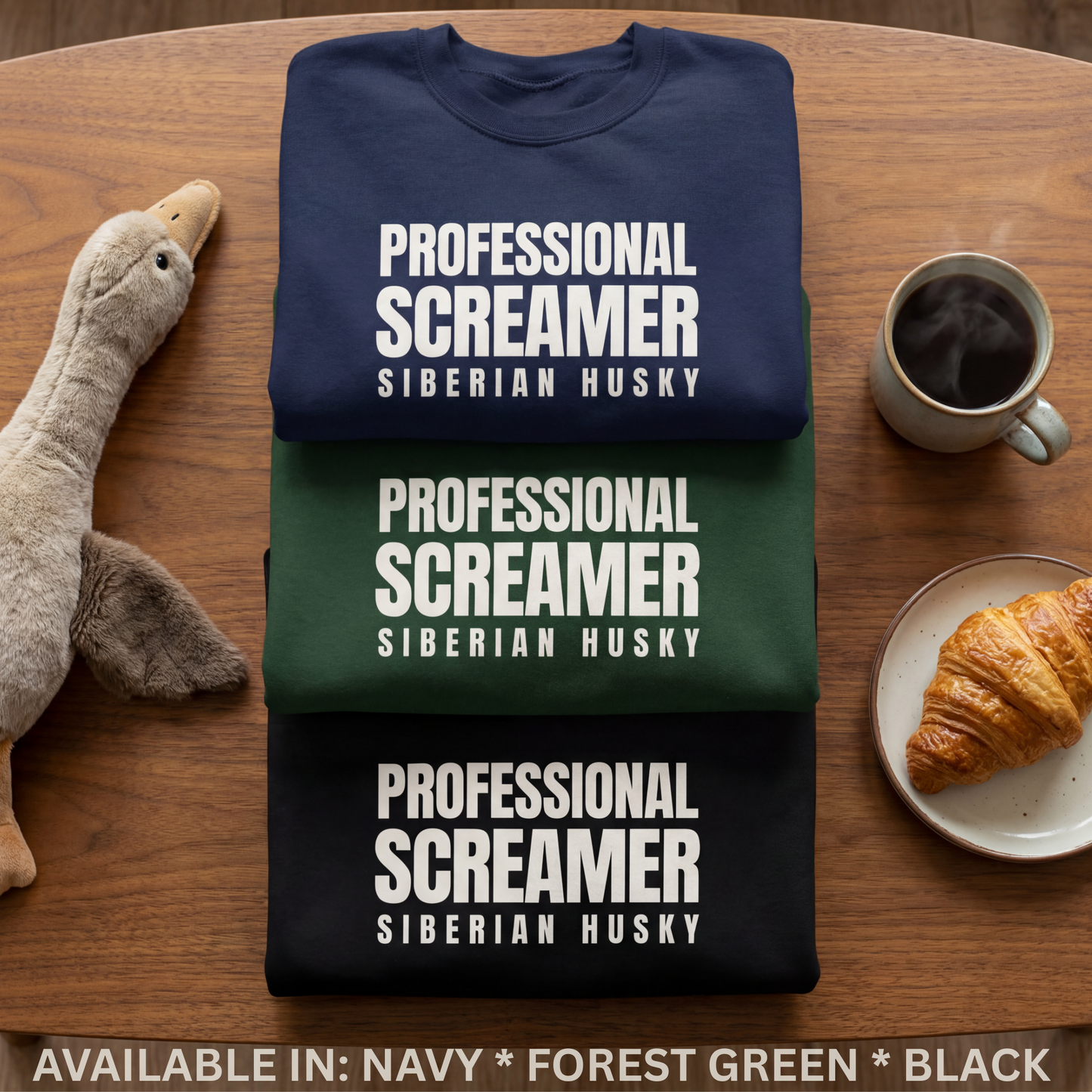 Funny Husky Sweatshirt - Professional Screamer Siberian Husky Crewneck - Husky Owner Gift