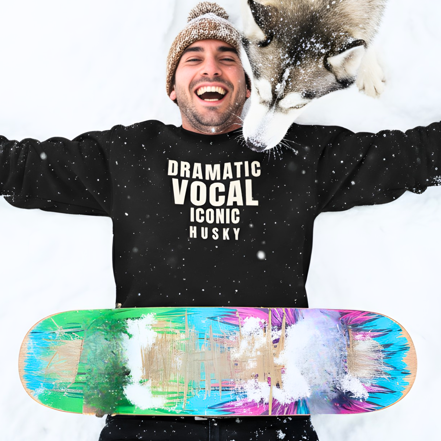 Dramatic Vocal Iconic Husky  Sweatshirt | Funny Sarcastic Dog Lover Gift