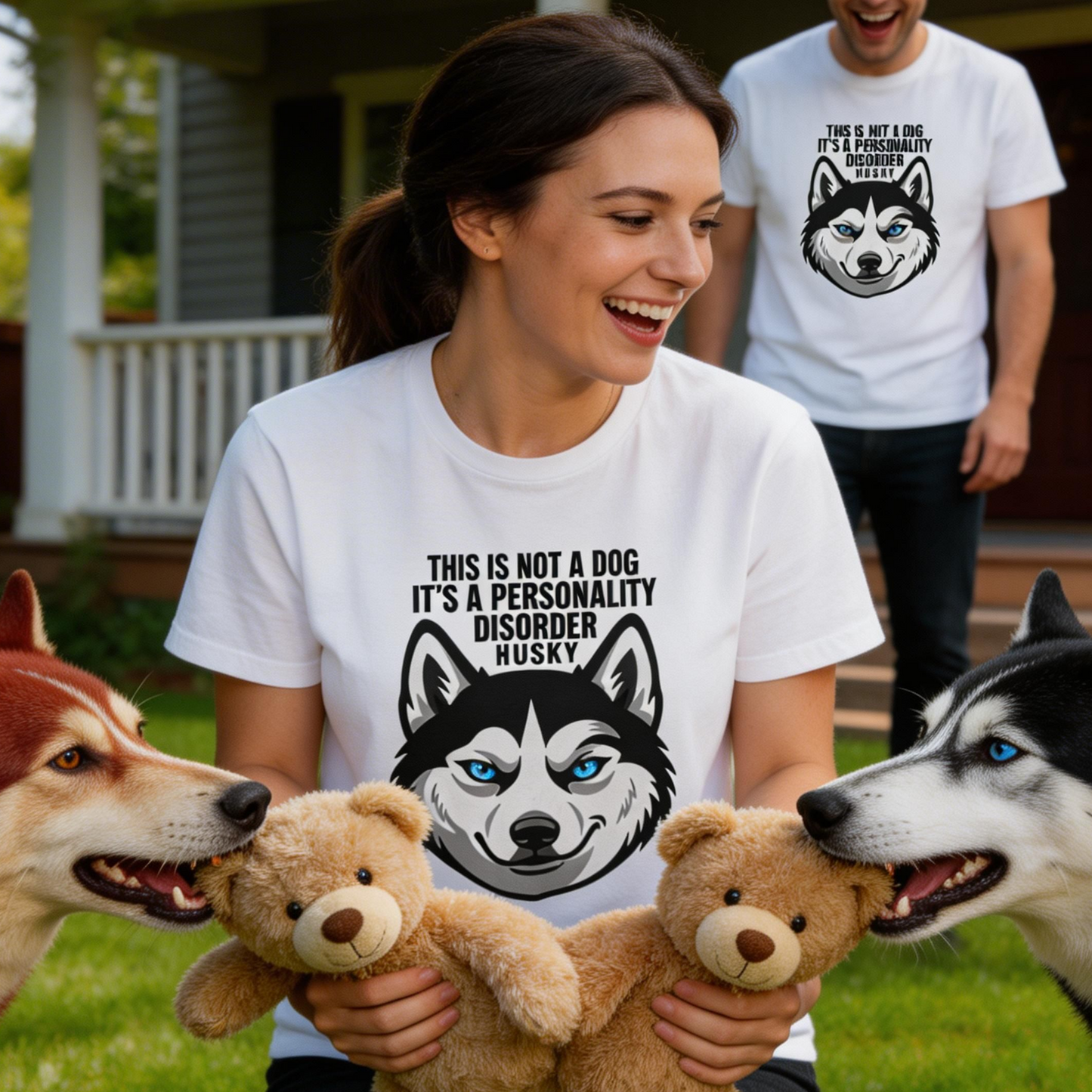 Funny Husky Shirt, This Is Not A Dog It Is A Personality Disorder, Husky Owner Gift, Siberian Husky Lover Cotton Tee, Dog Mom Dad Shirt