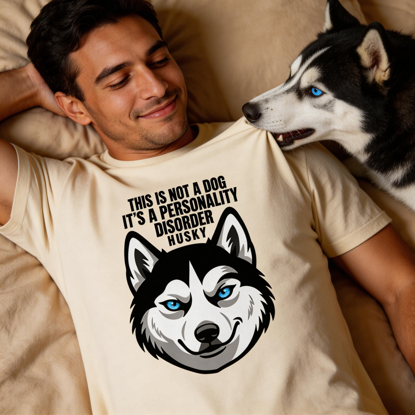 Funny Husky Shirt, This Is Not A Dog It Is A Personality Disorder, Husky Owner Gift, Siberian Husky Lover Cotton Tee, Dog Mom Dad Shirt