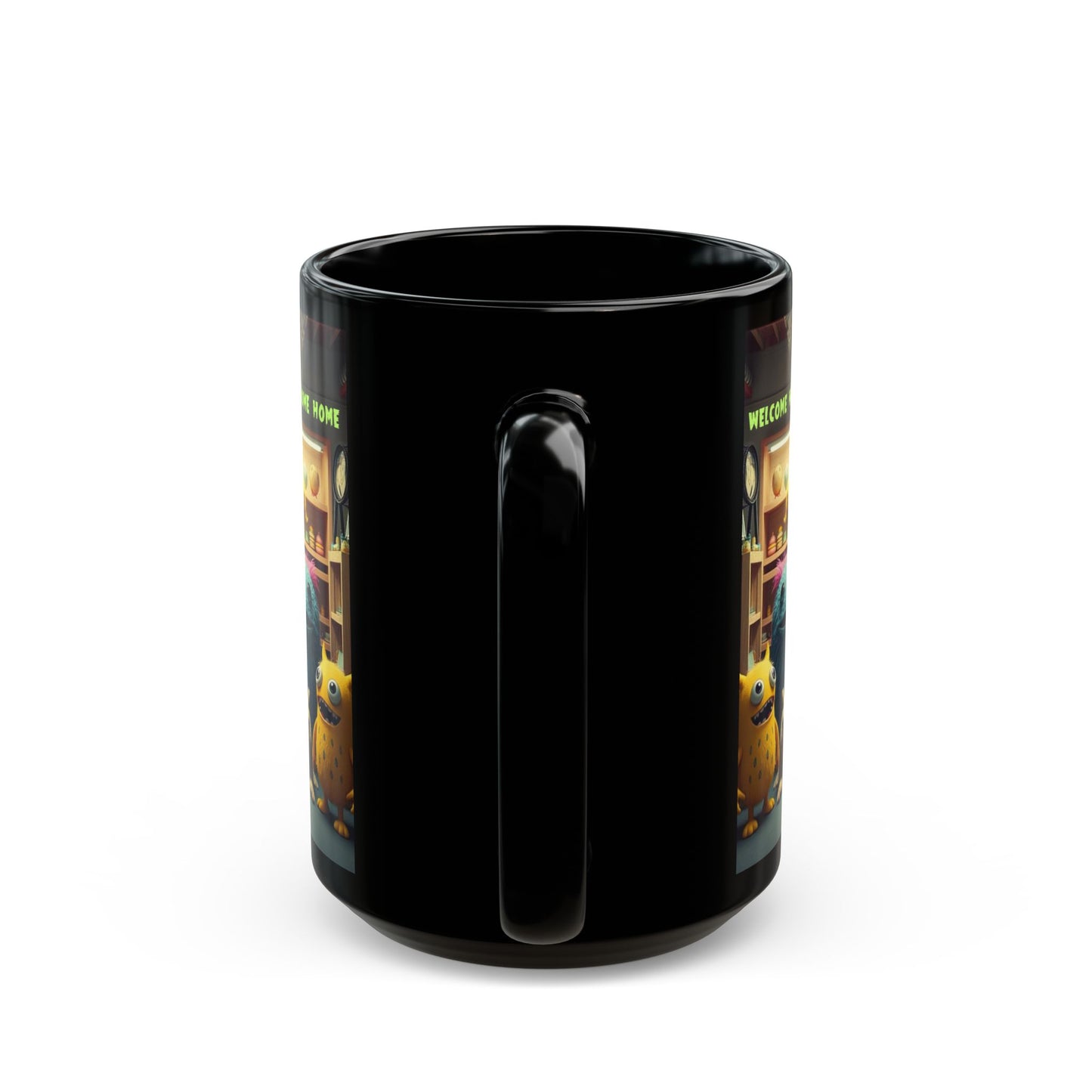 Whimsical Monster "Welcome Home" Mug, Cute Coffee Cup, Fun Gift Idea, Home Decor, Unique Personality, Kid-Friendly Drinkware
