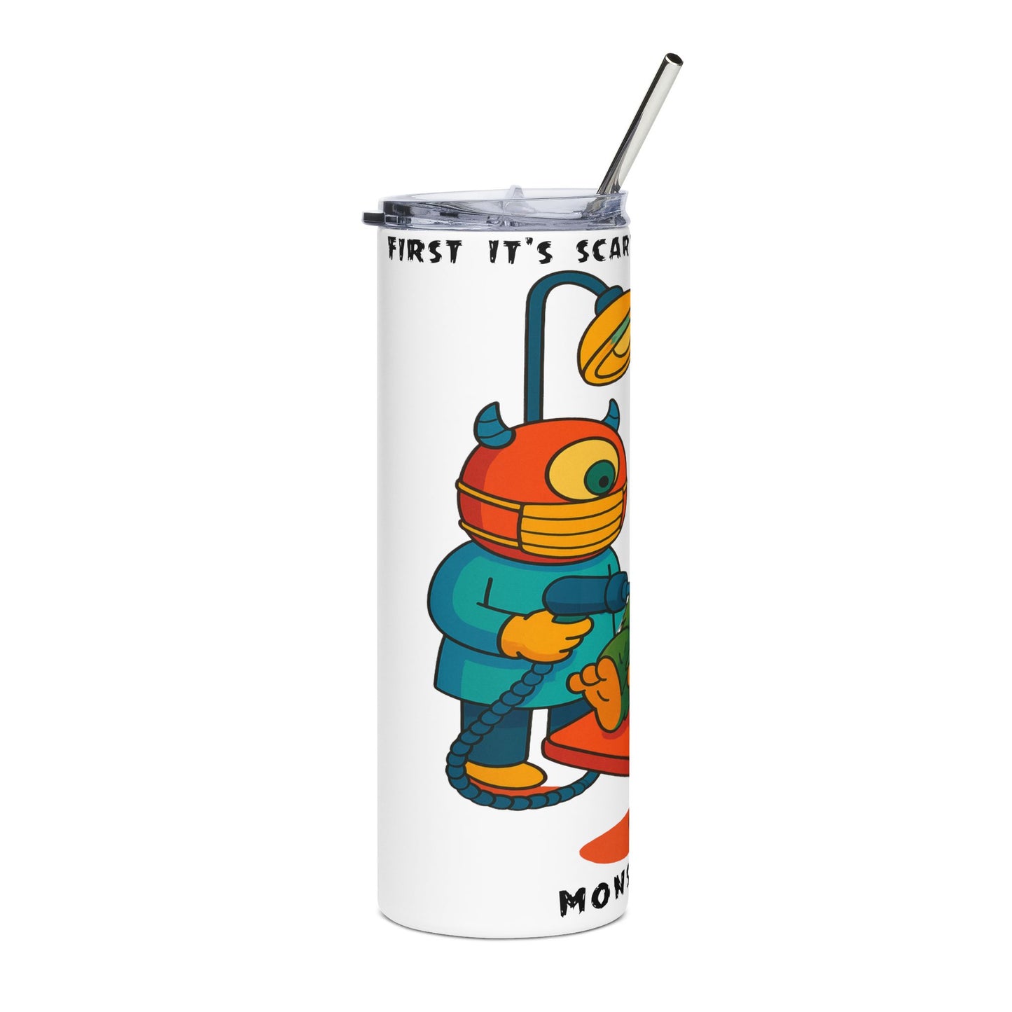 TTTP- Steel Tumbler 20oz.  - Funny Medical Pros - Monstropeds™ in Scrubs Holding a Medical Consult -Cartoon Doctor  Unisex T-Shirt for AdultsDENTIST-T-CT (1)