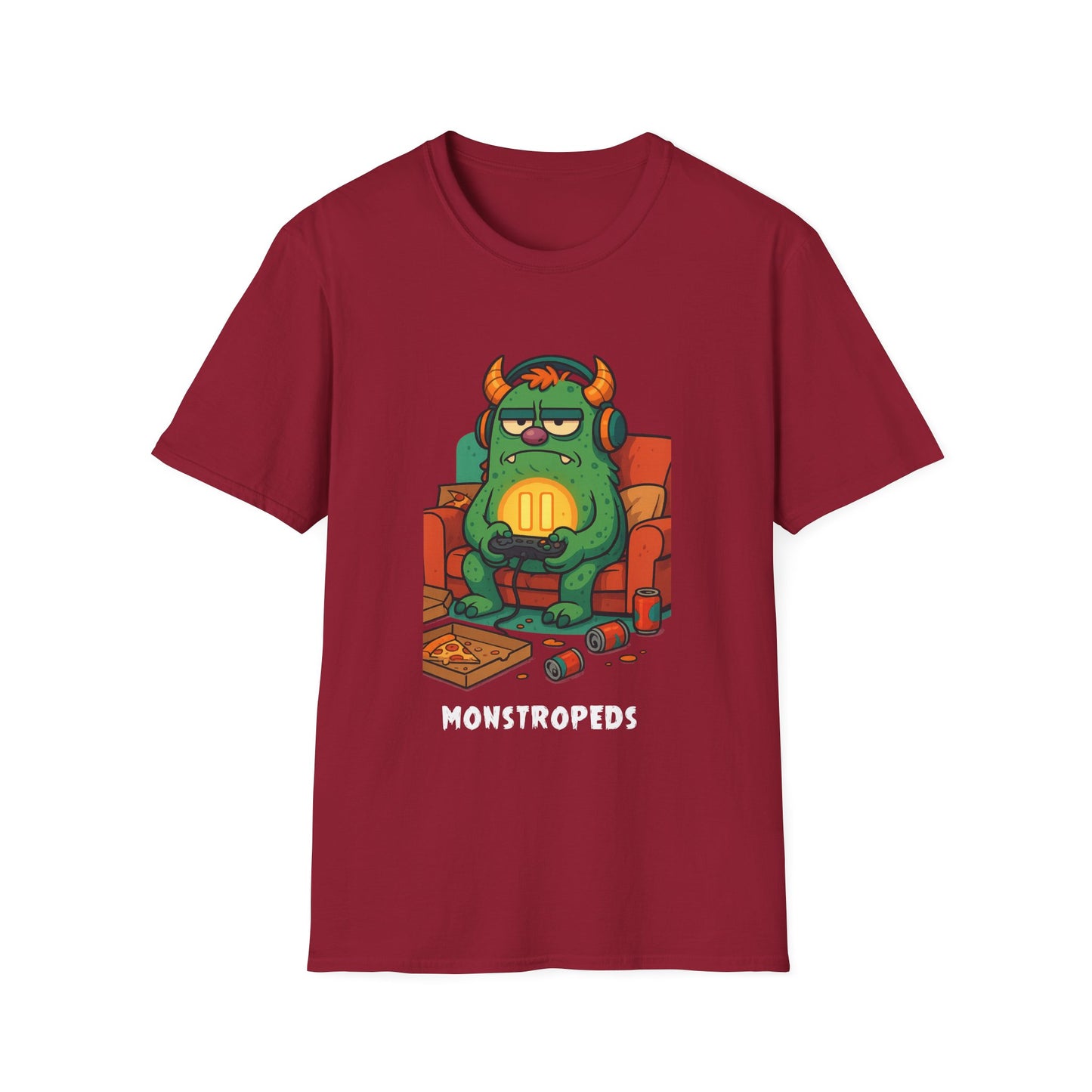 Paused My Game Monster Tee Funny Gamer Shirt Oddly Boldly Graphic Character Design