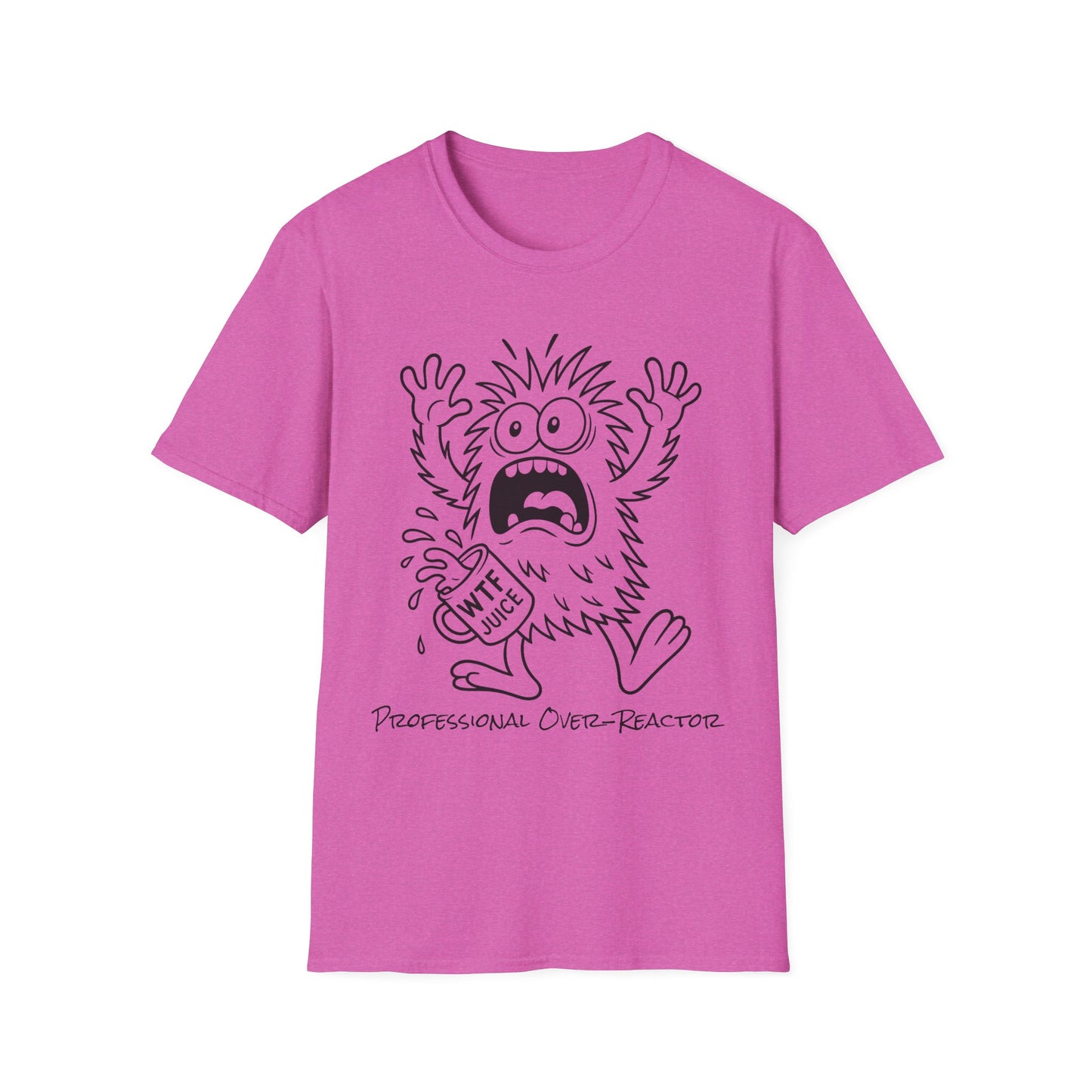 Professional Over-Reactor Shirt  Cartoon Monster Graphic WTF Energy Tee