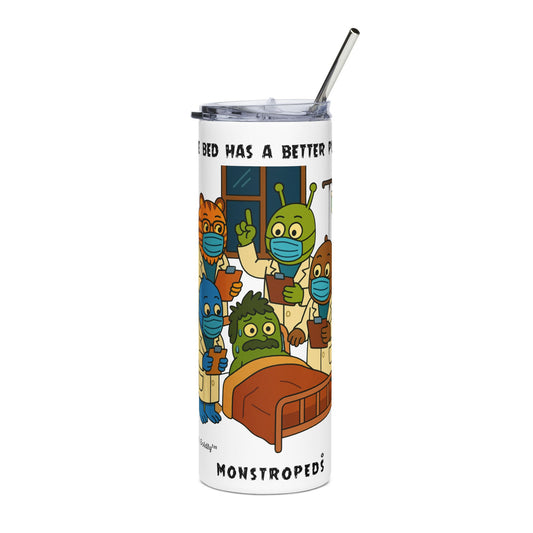 TP- Steel Tumbler 20oz.  - Funny Medical Pros - Monstropeds™ in Scrubs Holding a Medical Consult -Cartoon Doctor  Unisex T-Shirt for Adults