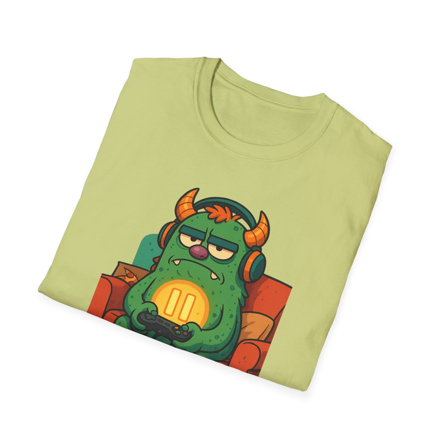 Paused My Game Monster Tee Funny Gamer Shirt Oddly Boldly Graphic Character Design
