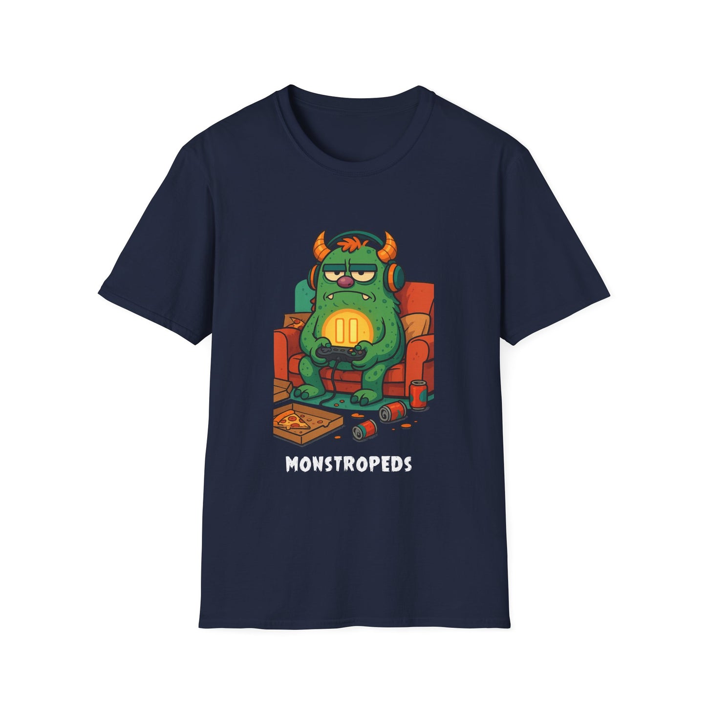 Paused My Game Monster Tee Funny Gamer Shirt Oddly Boldly Graphic Character Design