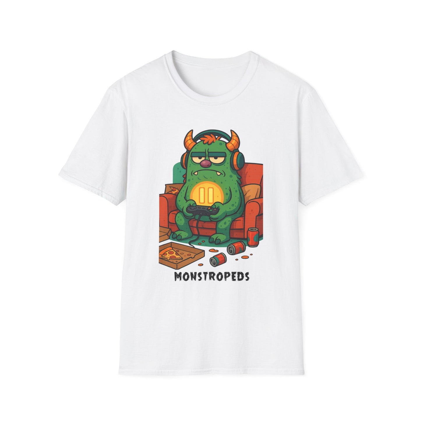 Paused My Game Monster Tee Funny Gamer Shirt Oddly Boldly Graphic Character Design