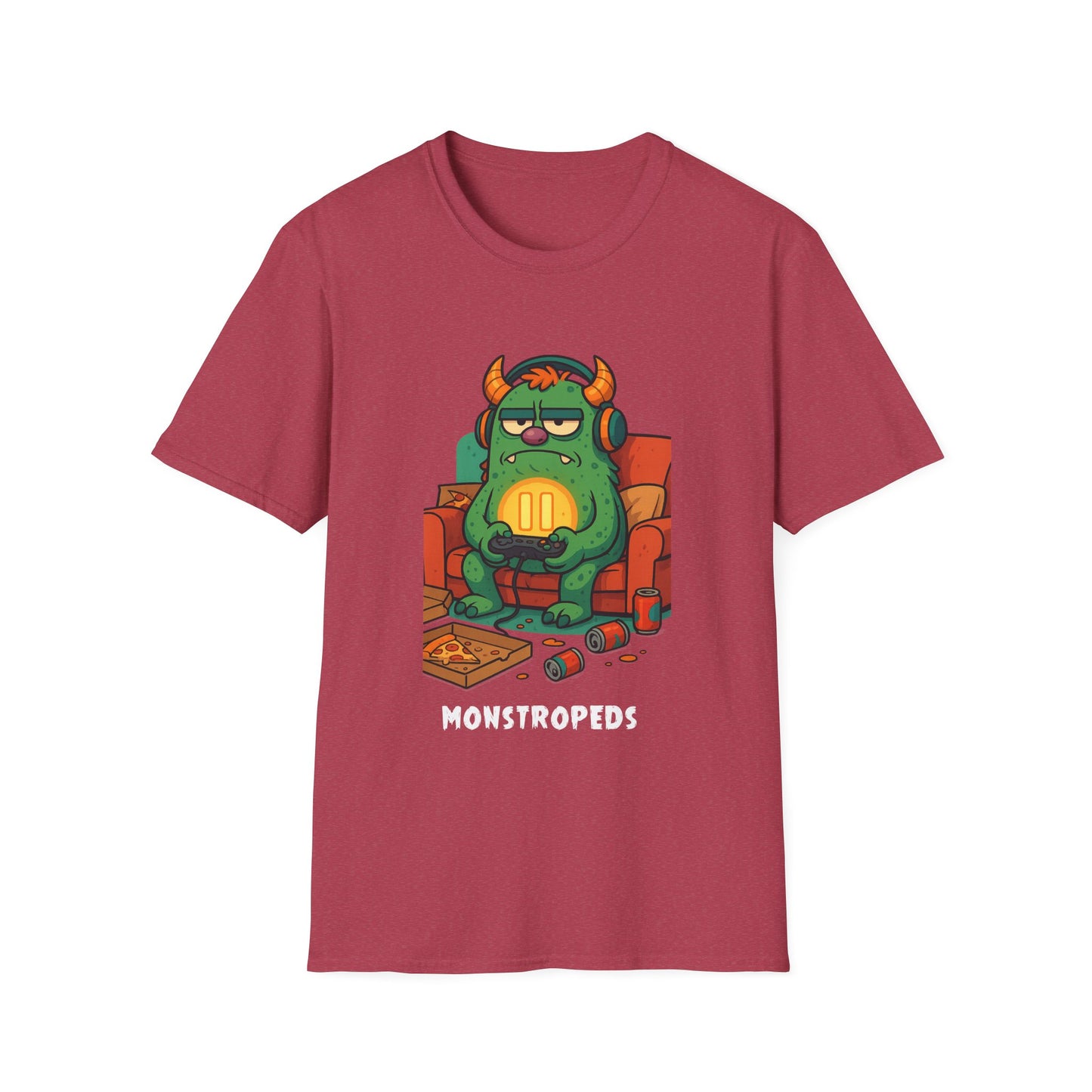 Paused My Game Monster Tee Funny Gamer Shirt Oddly Boldly Graphic Character Design