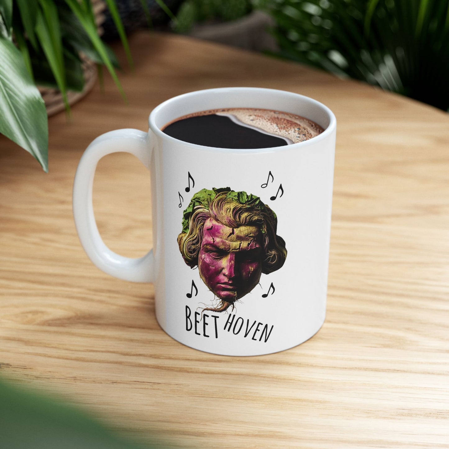 BEETHoven Mug Beetroot Composer Art Music Pun Ceramic Coffee Cup Gift | 11oz, 15oz