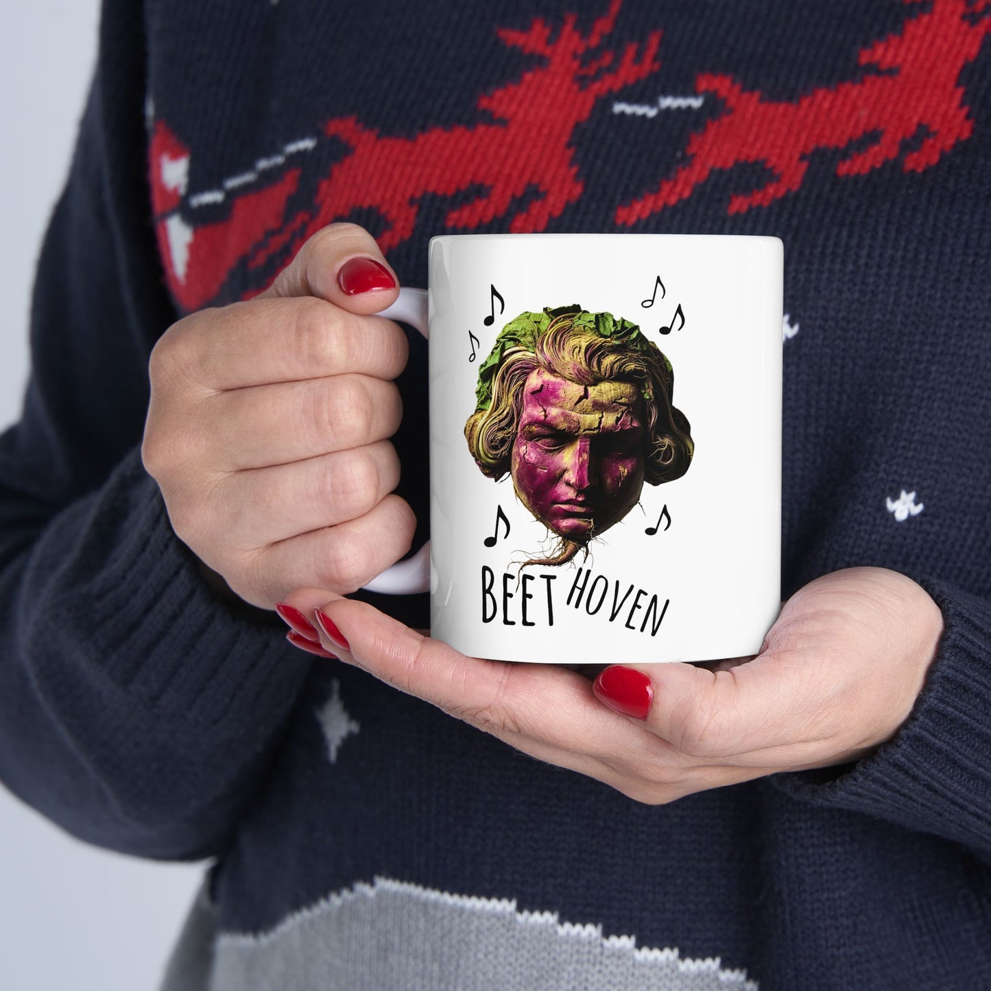 BEETHoven Mug Beetroot Composer Art Music Pun Ceramic Coffee Cup Gift | 11oz, 15oz