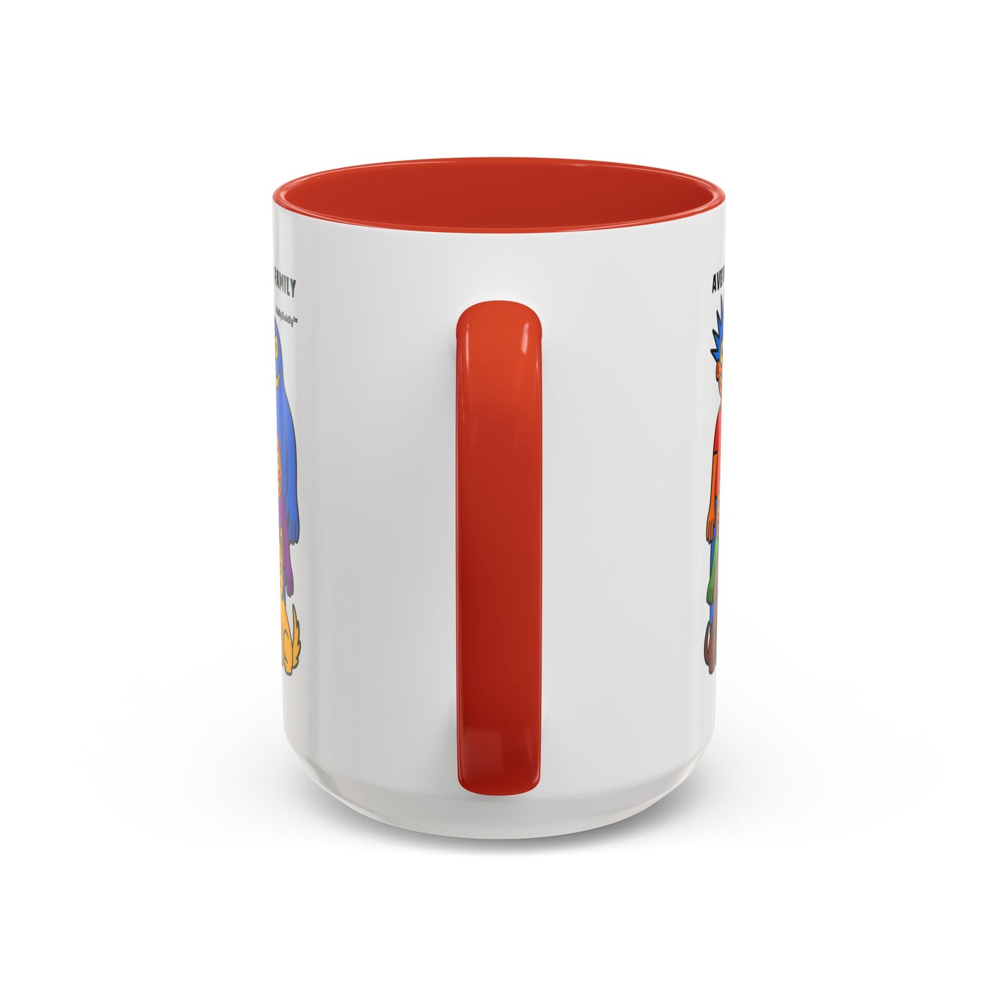 West Hartford Average Family Mug – Funny Local Cartoon Gift, Quirky Monster Coffee Cup, Colorful Small Town Humor