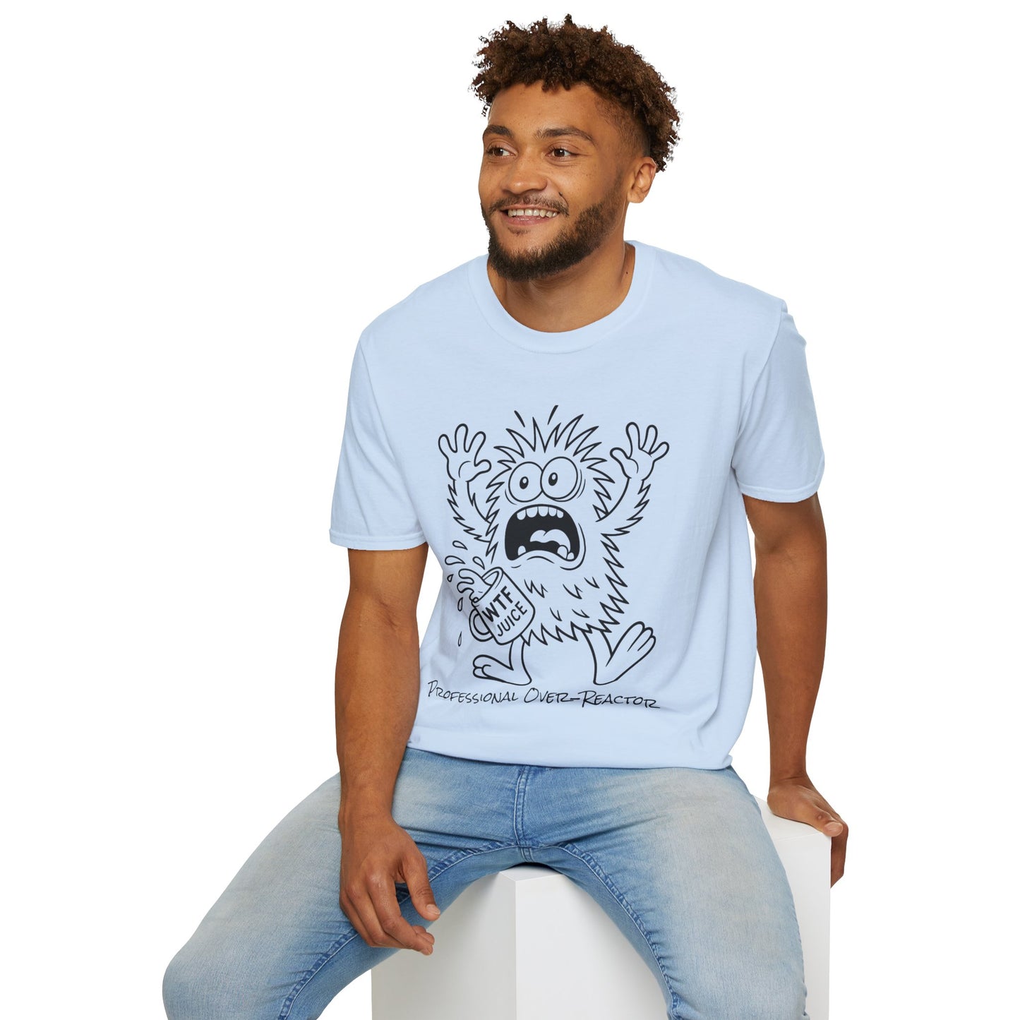 Professional Over-Reactor Shirt  Cartoon Monster Graphic WTF Energy Tee
