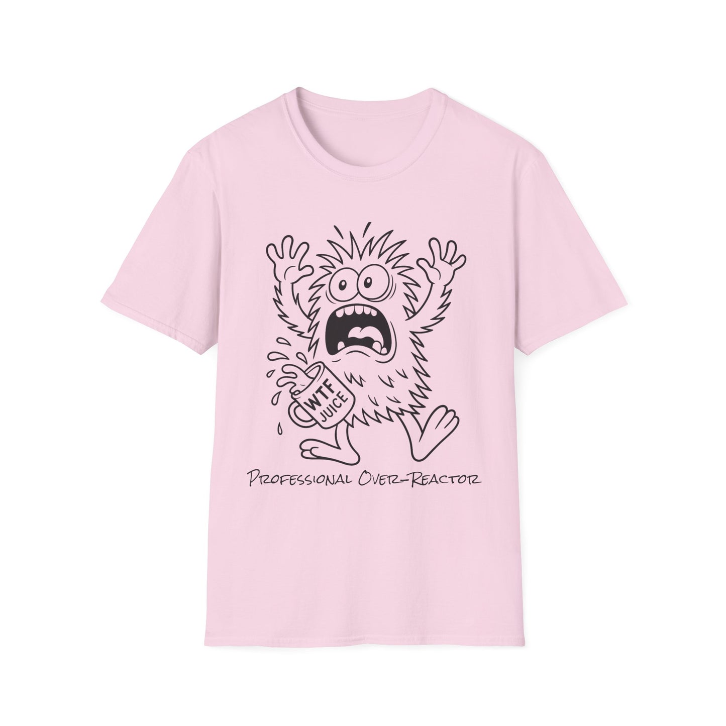 Professional Over-Reactor Shirt  Cartoon Monster Graphic WTF Energy Tee
