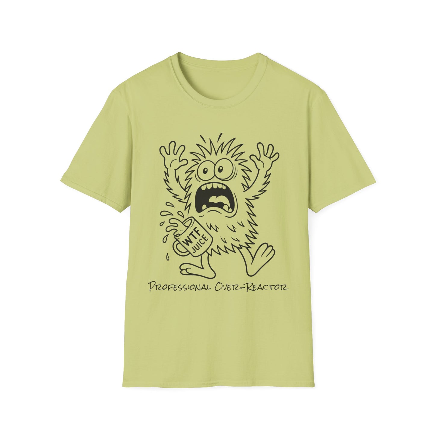 Professional Over-Reactor Shirt  Cartoon Monster Graphic WTF Energy Tee