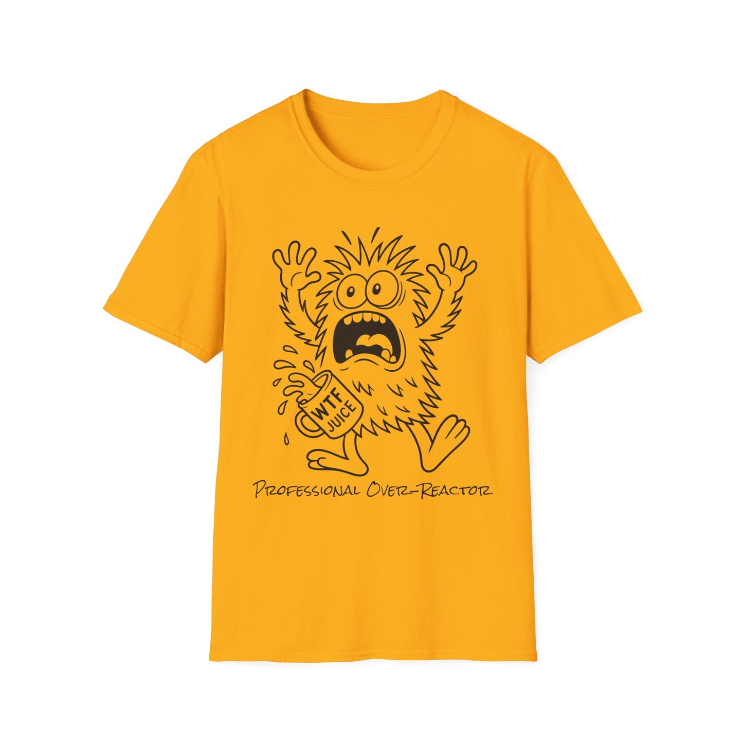 Professional Over-Reactor Shirt  Cartoon Monster Graphic WTF Energy Tee