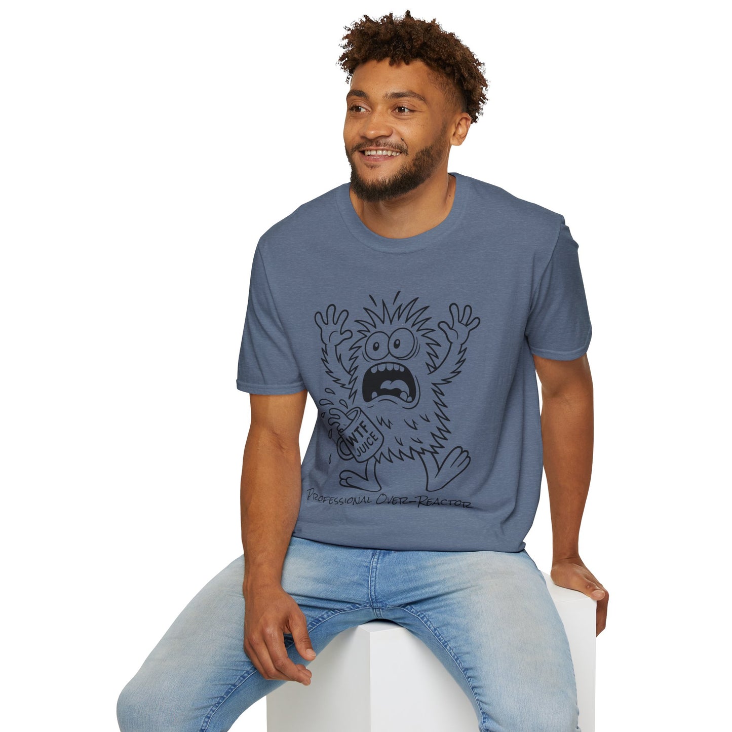 Professional Over-Reactor Shirt  Cartoon Monster Graphic WTF Energy Tee