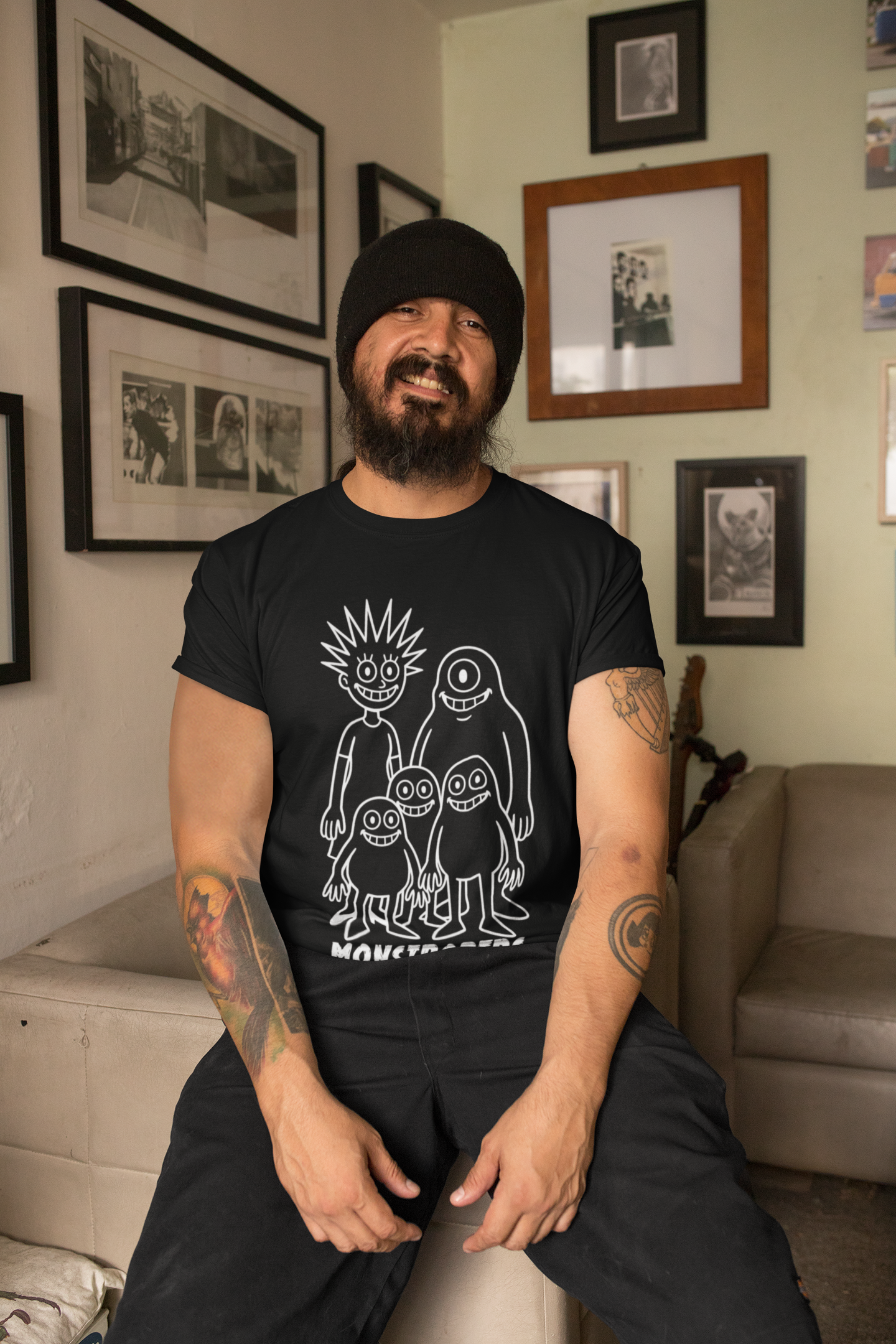Monstropeds Graphic Unisex Softstyle T-Shirt, Unique Cartoon Print Tee, Casual Wear, Gift for Kids and Teens, Fun Halloween Shirt, Quirky