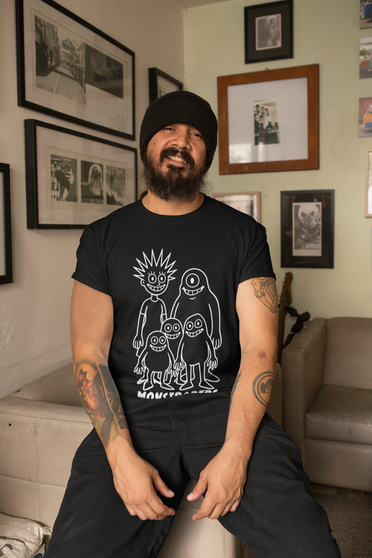 Monstropeds Graphic Unisex Softstyle T-Shirt, Unique Cartoon Print Tee, Casual Wear, Gift for Kids and Teens, Fun Halloween Shirt, Quirky