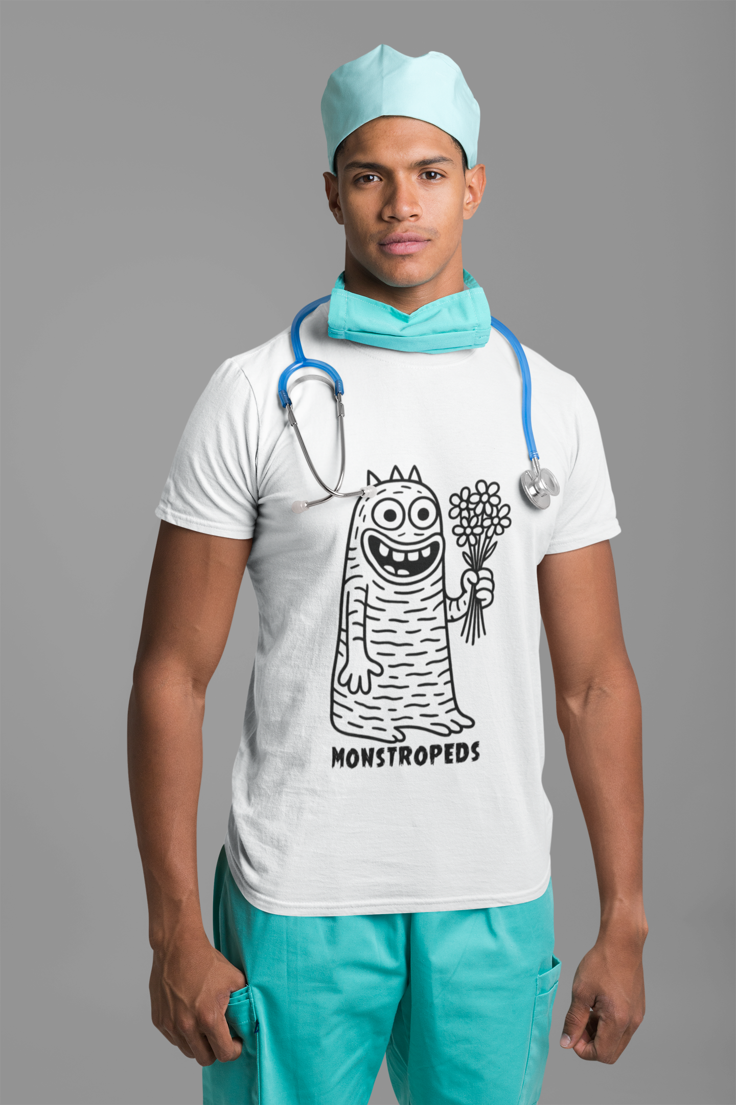 Playful Monster T-Shirt, Unisex Softstyle Tee for Kids and Adults, Funny Graphic Shirt, Gift for Birthdays, Casual Wear