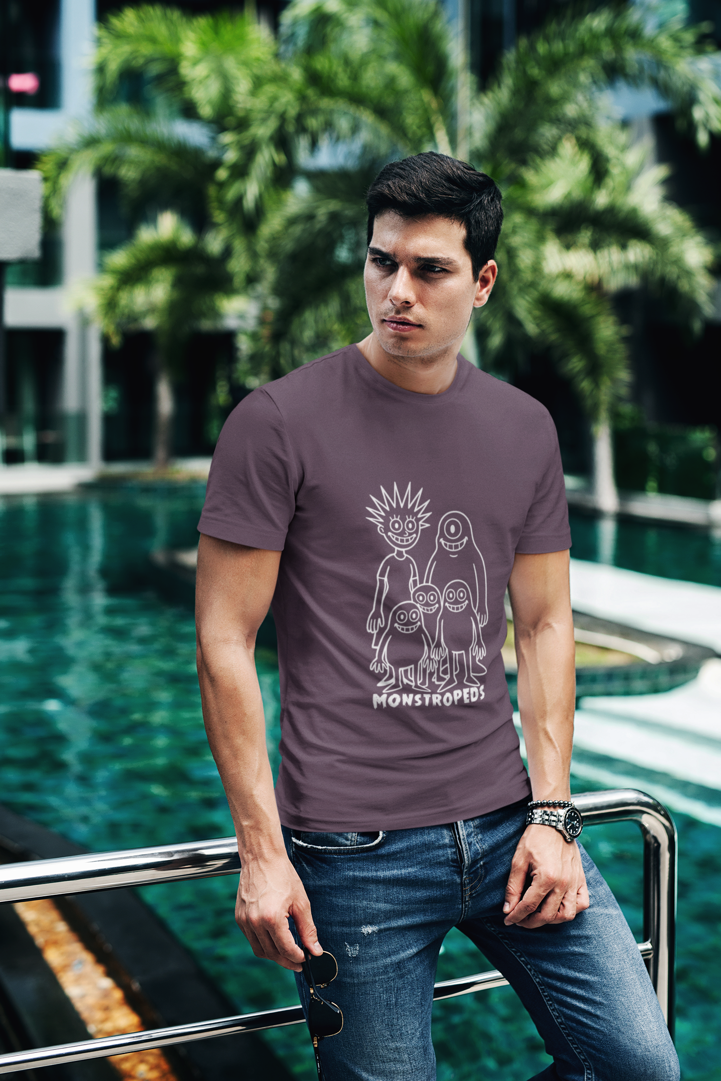 Monstropeds Graphic Unisex Softstyle T-Shirt, Unique Cartoon Print Tee, Casual Wear, Gift for Kids and Teens, Fun Halloween Shirt, Quirky
