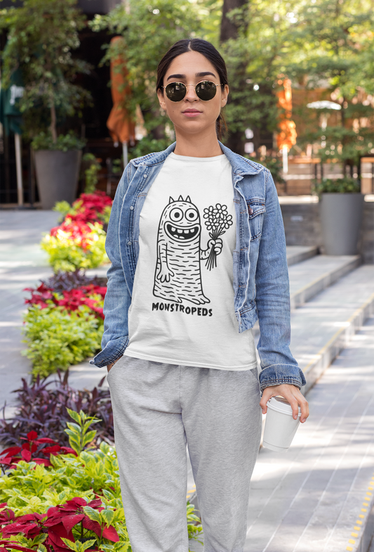 Playful Monster T-Shirt, Unisex Softstyle Tee for Kids and Adults, Funny Graphic Shirt, Gift for Birthdays, Casual Wear